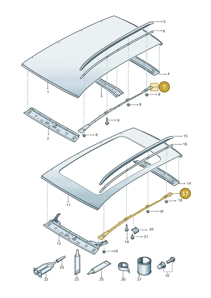 5F9817323 — SEAT Leon ST (2016-2020) diagram 754817100, position 7+17