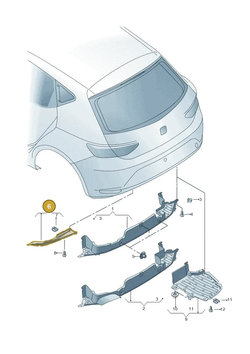 5F9825101D — SEAT Leon ST (2016-2020) diagram 754825100, position 6