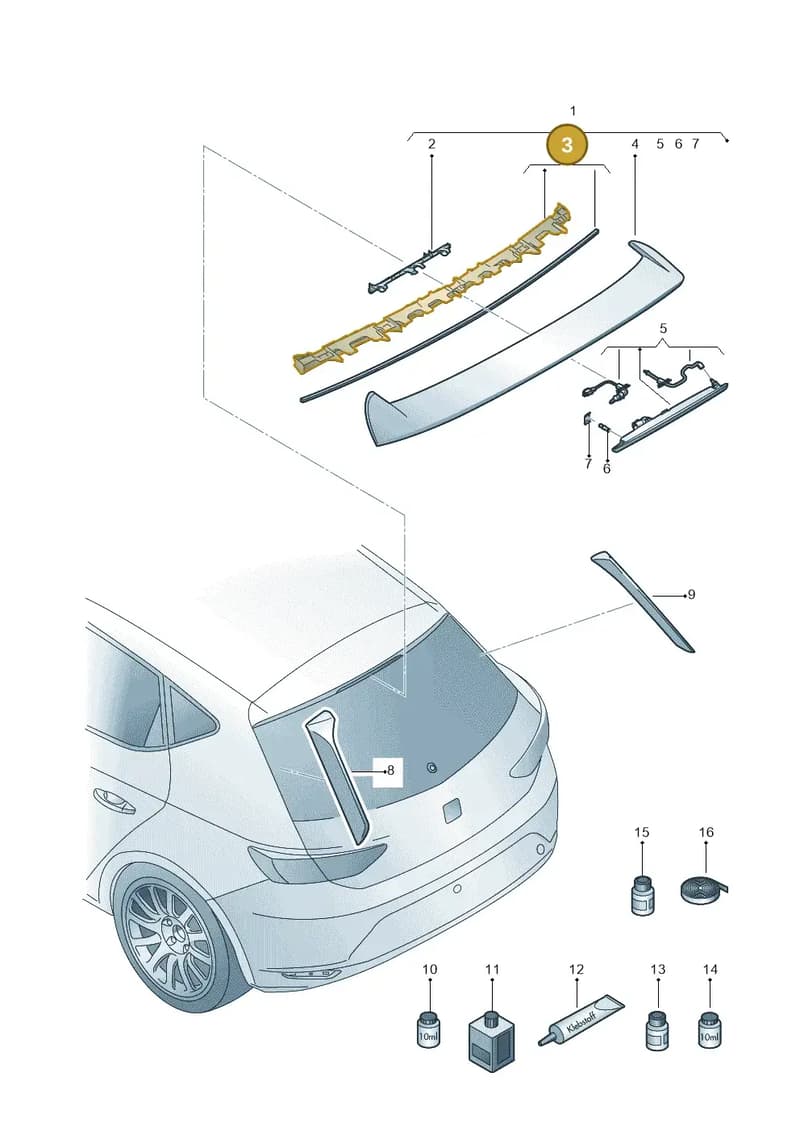 5F9827950 — SEAT Leon ST (2016-2020) diagram 754827100, position 3