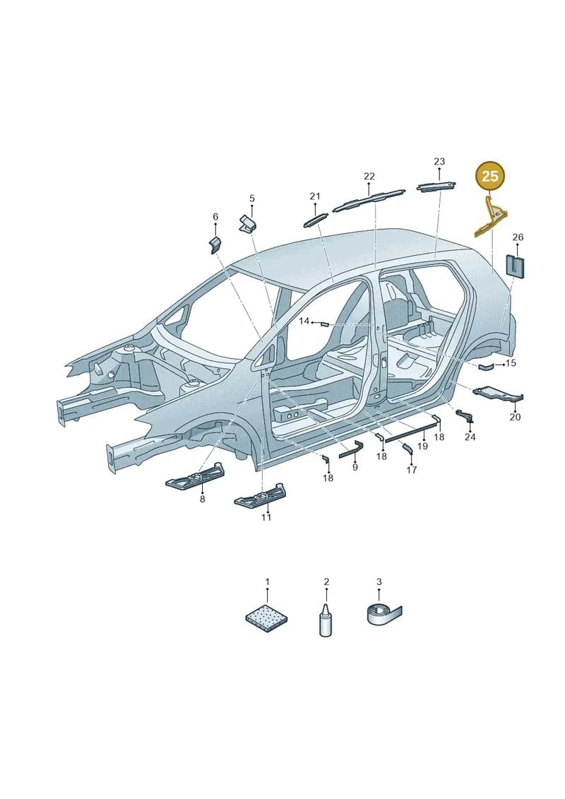 5F9864634 — SEAT Leon ST (2016-2020) diagram 746864000, position 25