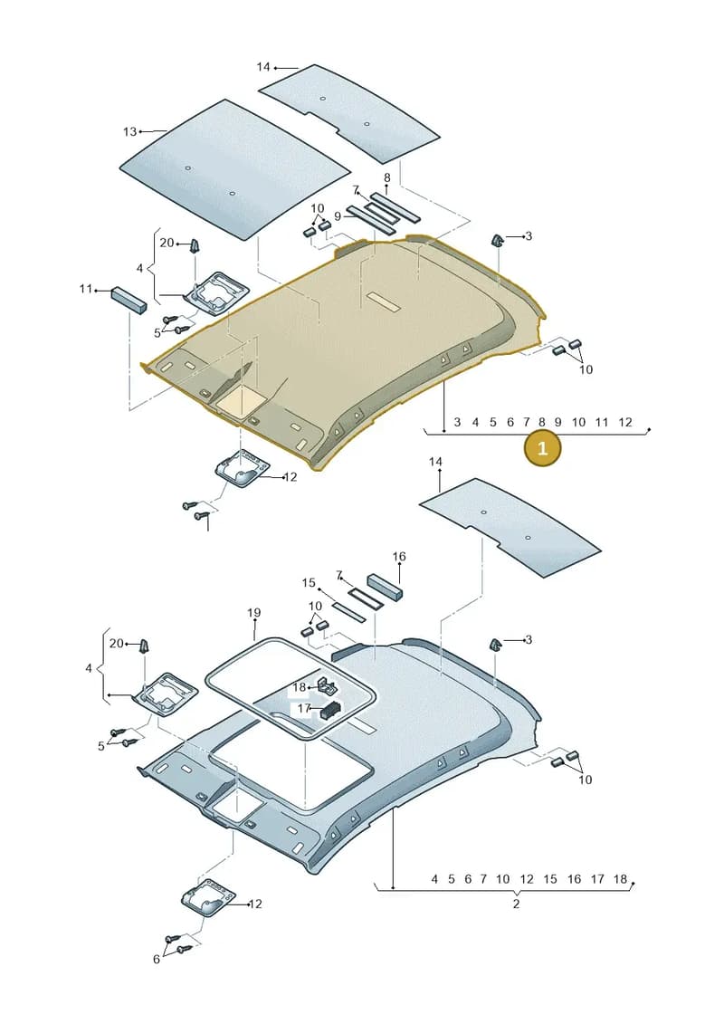 5F9867501AJ5T5 — SEAT Leon ST (2016-2020) diagram 754867550, position 1