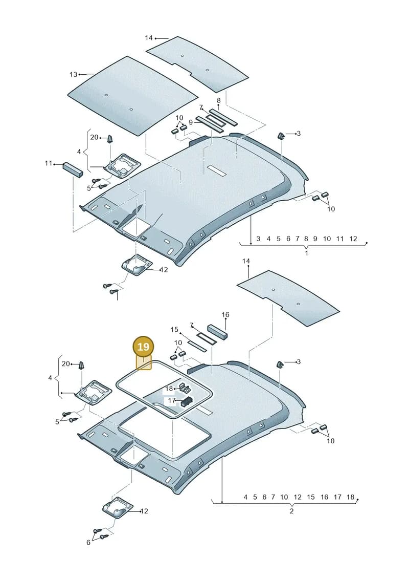 5F9867525A — SEAT Leon ST (2016-2020) diagram 754867550, position 19