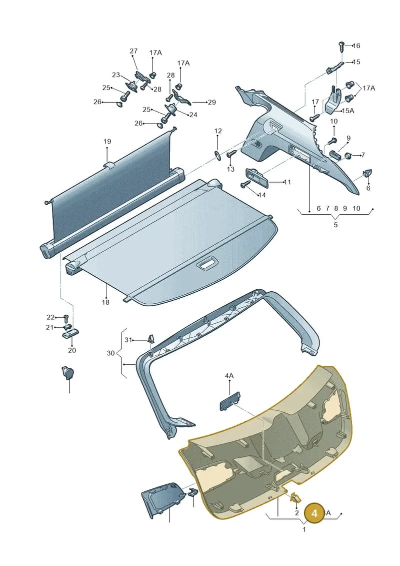 5F9867658AVS9 — SEAT Leon ST (2016-2020) diagram 754867950, position 4