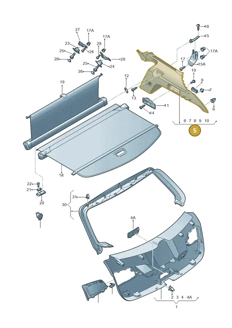 5F9867762AVS9 — SEAT Leon ST (2016-2020) diagram 754867950, position 5