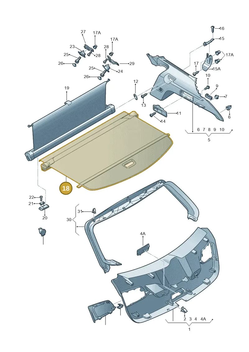 5F9867871CFZ7 — SEAT Leon ST (2016-2020) diagram 754867950, position 18