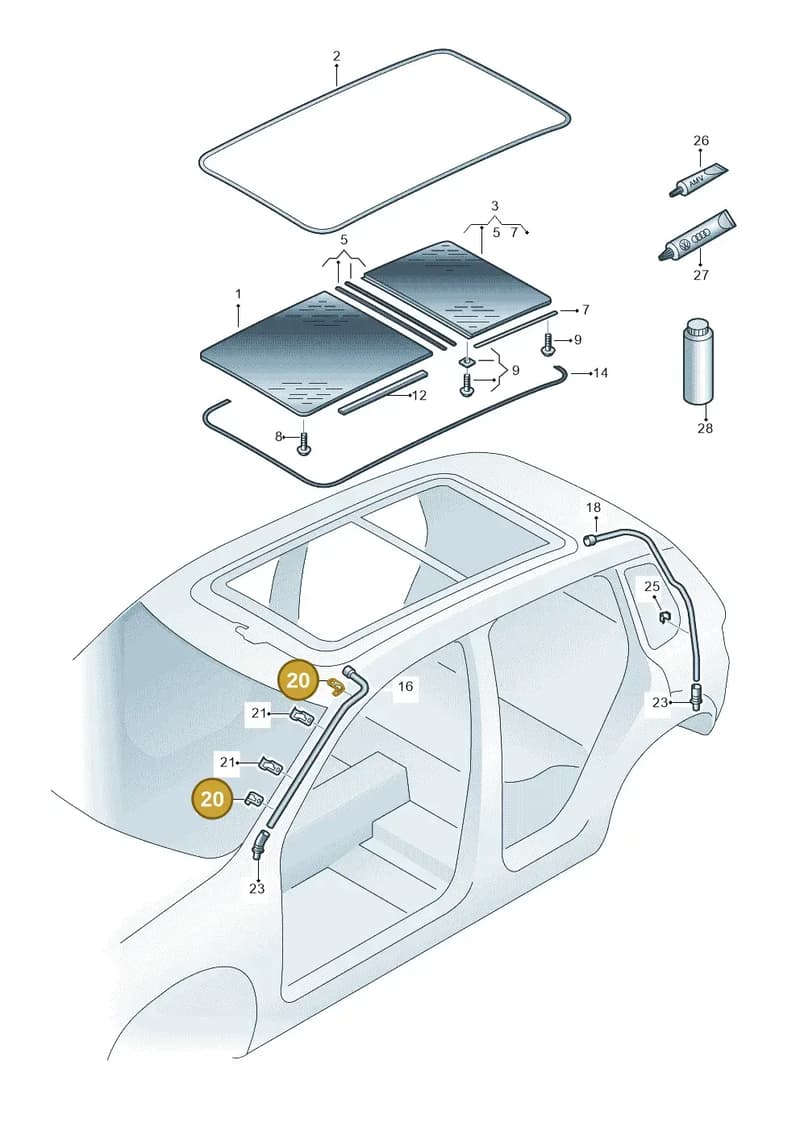 5F9877244 — SEAT Leon ST (2016-2020) diagram 634877000, position 20