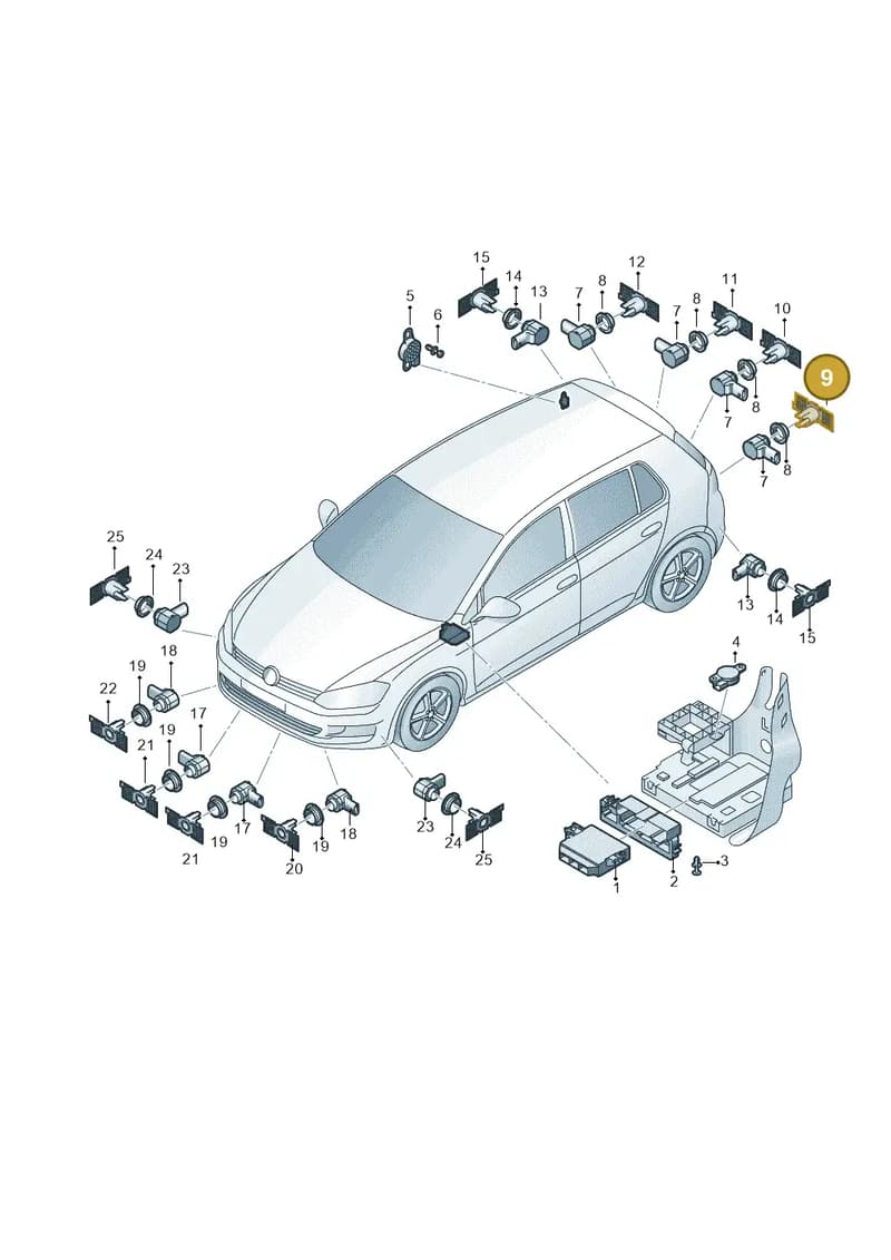 5F9919486 — SEAT Leon ST (2012-) diagram 746000020, position 9