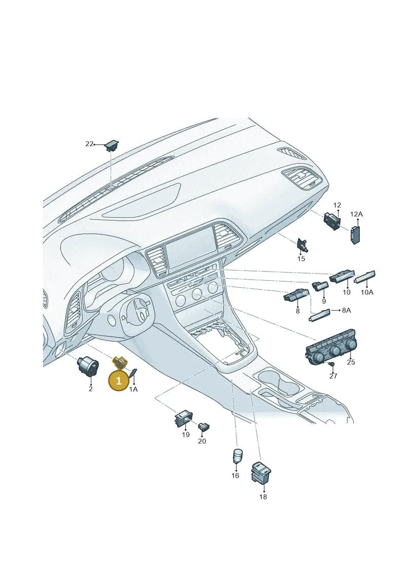 5F9941333WHS — SEAT Leon ST (2016-2020) diagram 830941500, position 1