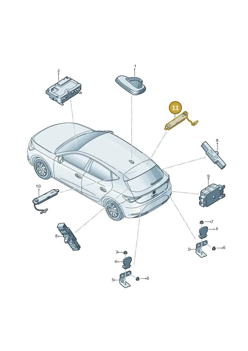 5FA035225B — SEAT Leon (2019-) diagram 5fn035010, position 11