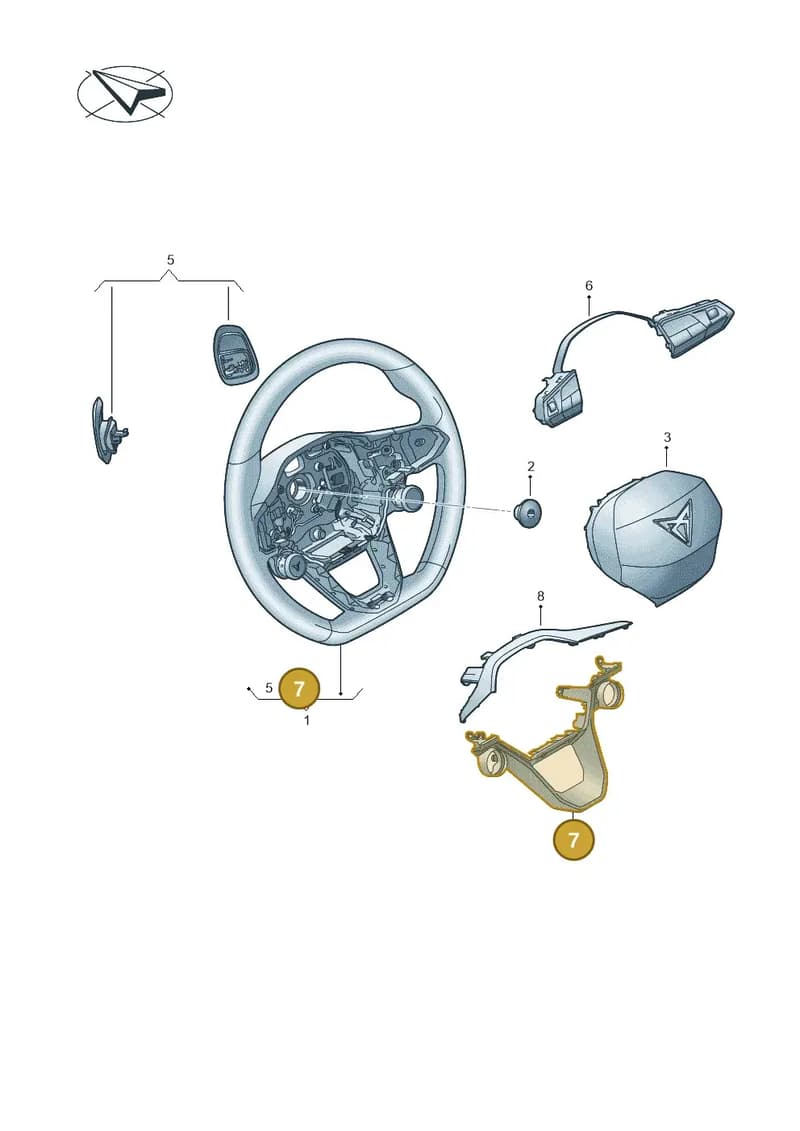 5FA419670B9DG — SEAT Formentor TSI CUPRA (2020-) diagram 893419026, position 7