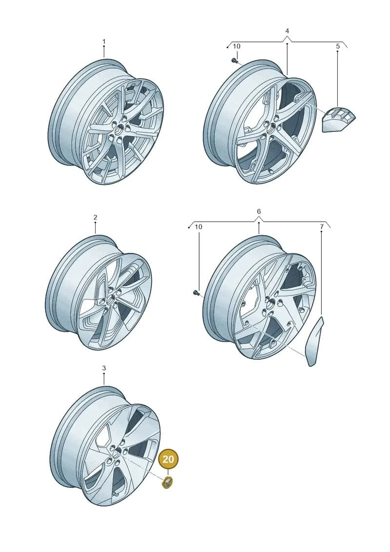 5FA601171AXWF — SEAT EBoost CUPRA (2021-) diagram 10s601055, position 20