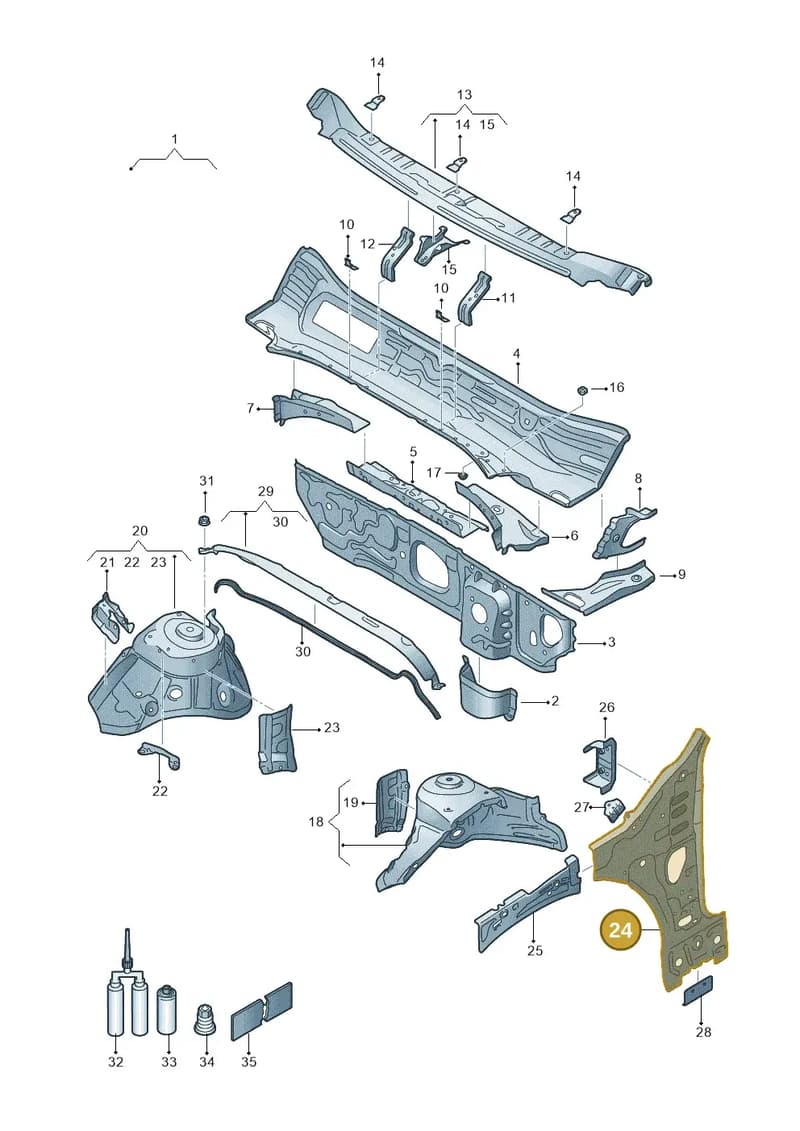 5FA802125A — SEAT Leon (2019-) diagram 5fn805050, position 24