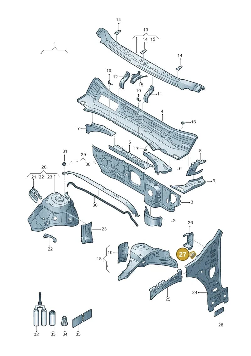 5FA804413 — SEAT CUPRA Formentor (2020-) diagram 5fn805050, position 27