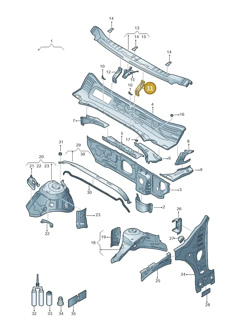 5FA805327 — SEAT CUPRA Formentor (2020-) diagram 5fn805050, position 11