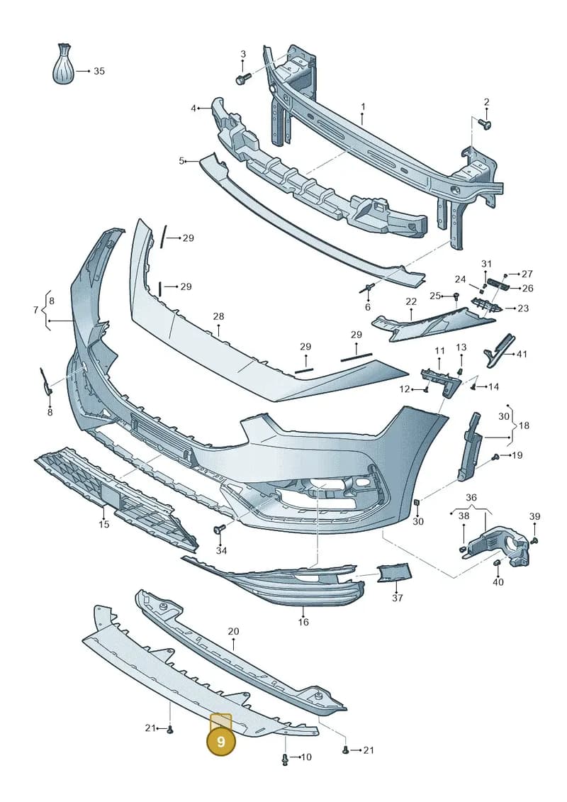5FA805903A9B9 — SEAT Leon (2019-) diagram 5fn807010, position 9