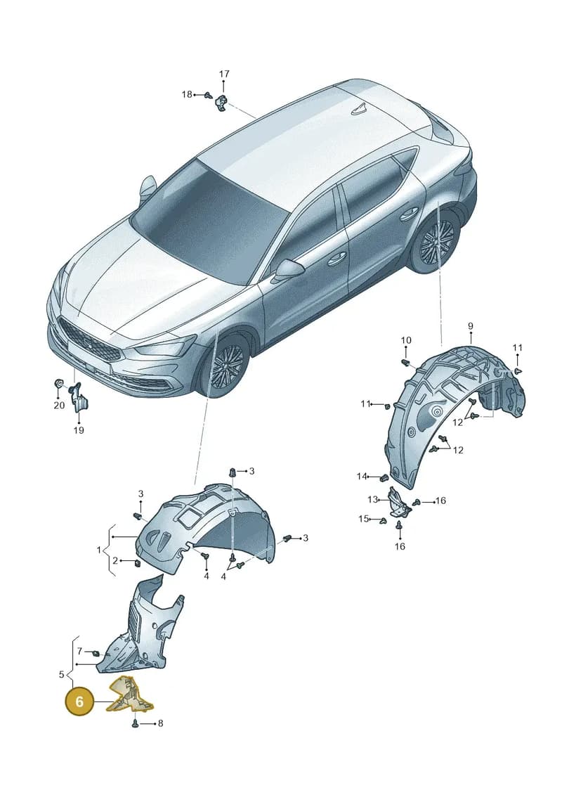 5FA805945E — SEAT Leon (2019-) diagram 5fn821050, position 6