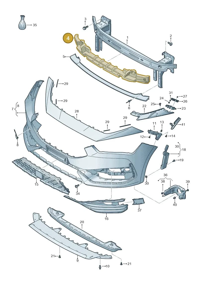5FA807248C — SEAT Leon (2019-) diagram 5fn807010, position 4