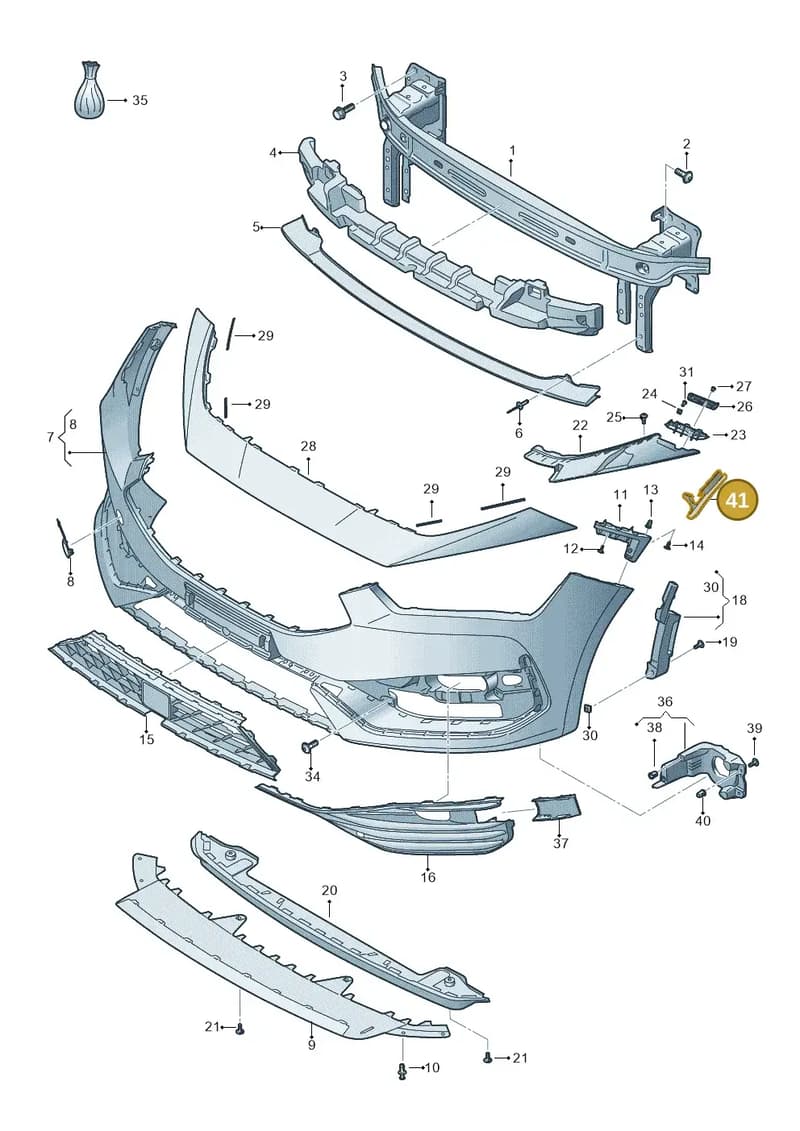 5FA807823A9B9 — SEAT Leon (2019-) diagram 5fn807010, position 41