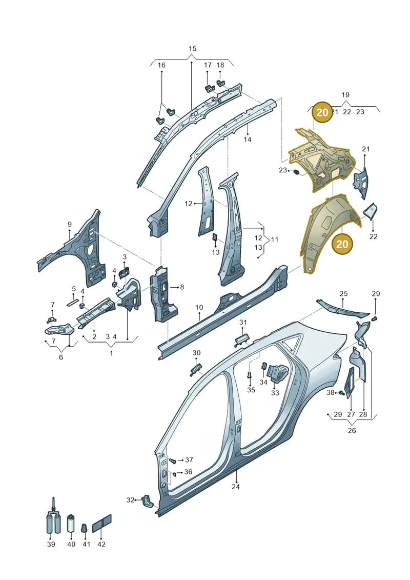 5FA809412 — SEAT Leon (2019-) diagram 5fn809000, position 20