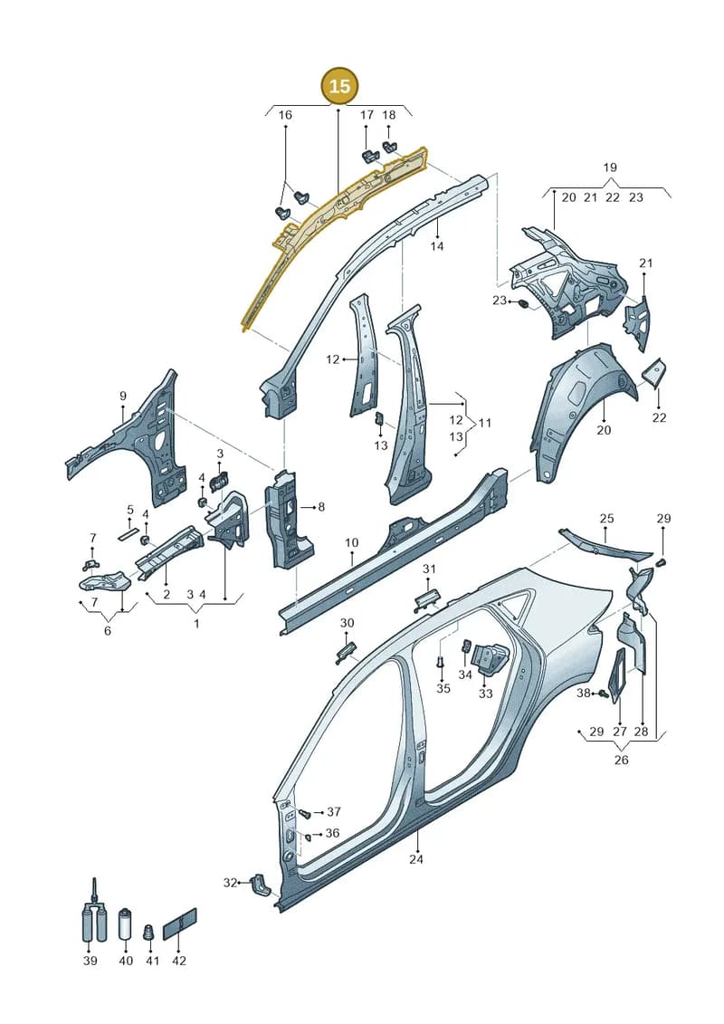 5FA809428 — SEAT Leon (2019-) diagram 5fn809000, position 15