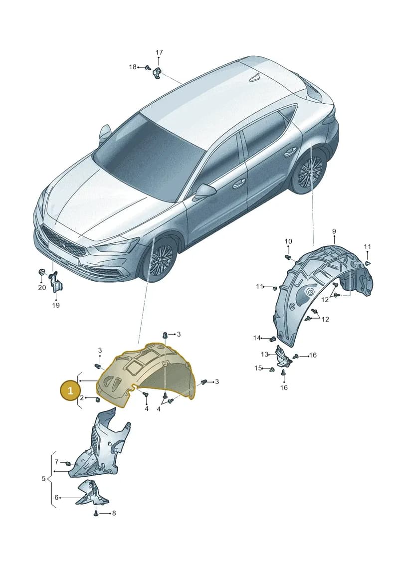 5FA809958J — SEAT Leon (2019-) diagram 5fn821050, position 1