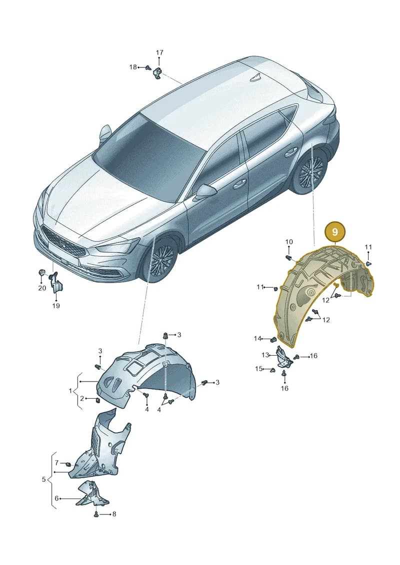 5FA810971A — SEAT Leon (2019-) diagram 5fn821050, position 9