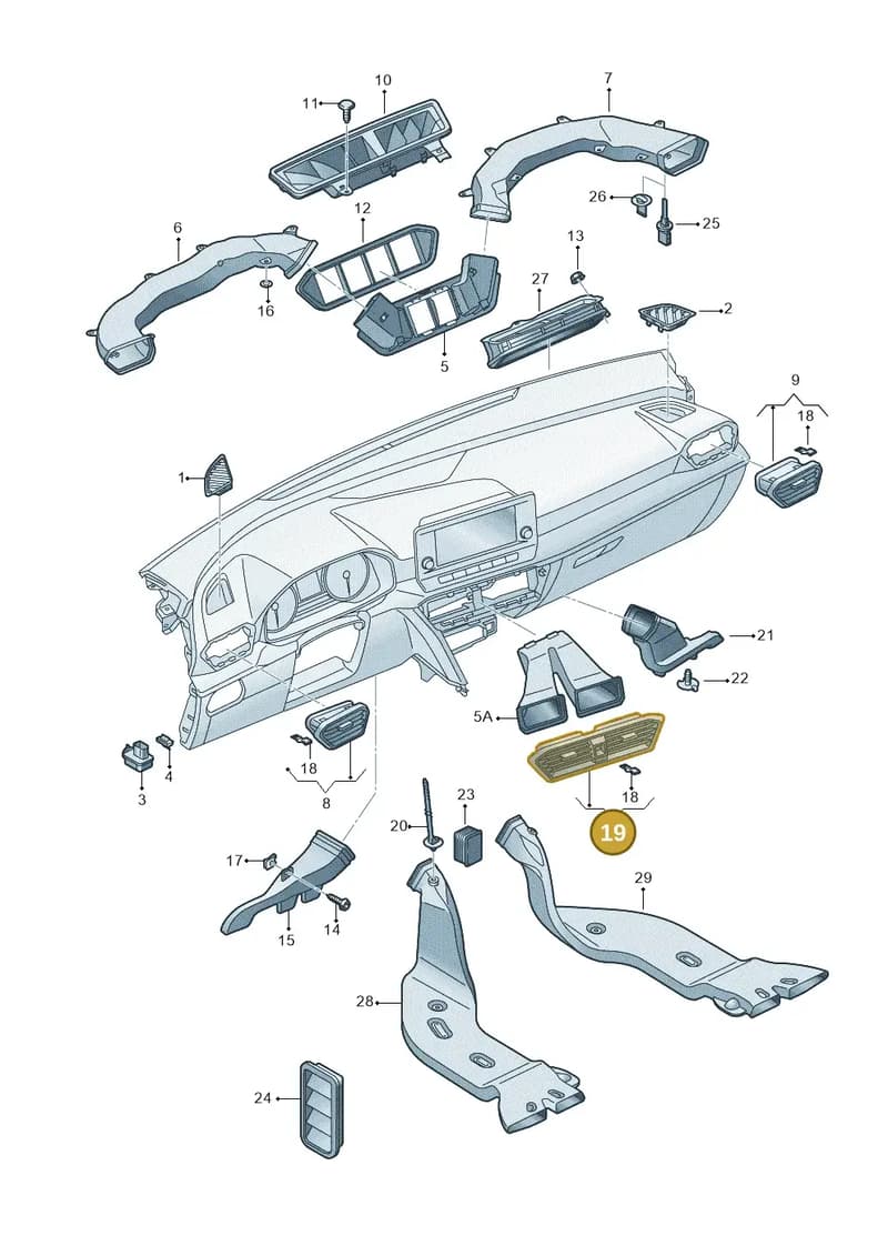 5FA819110AGIK — SEAT CUPRA Formentor (2020-) diagram 5fn819030, position 19