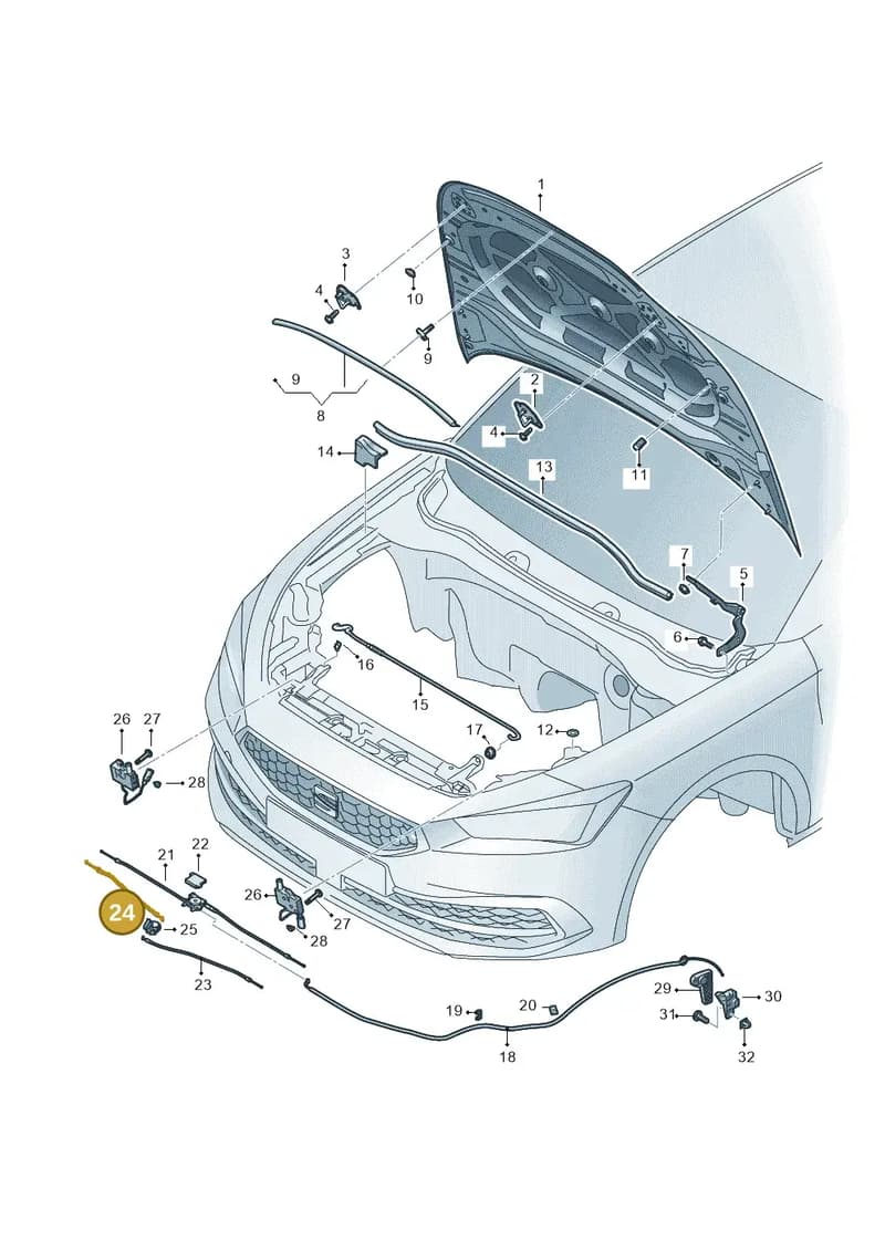 5FA823530 — SEAT Leon (2019-) diagram 5fn823000, position 24