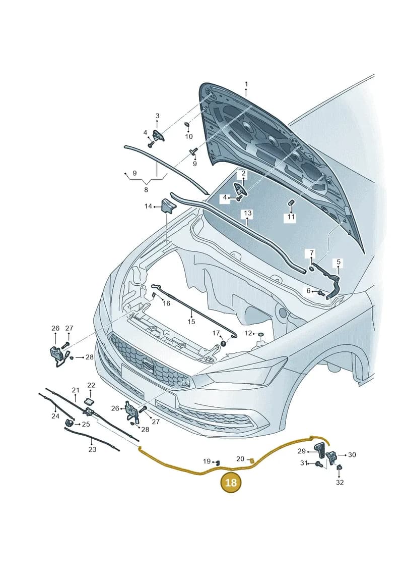 5FA823535A — SEAT Leon (2019-) diagram 5fn823000, position 18