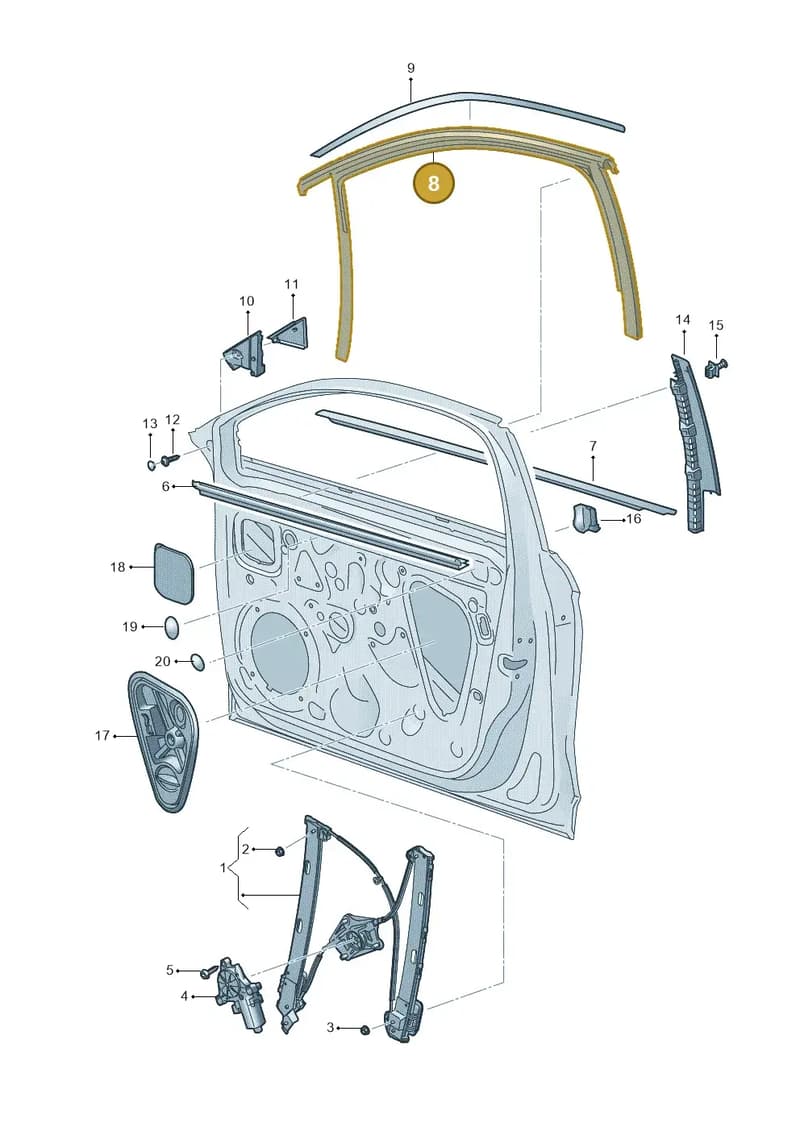 5FA837439B5AP — SEAT Leon (2019-) diagram 5fn837060, position 8