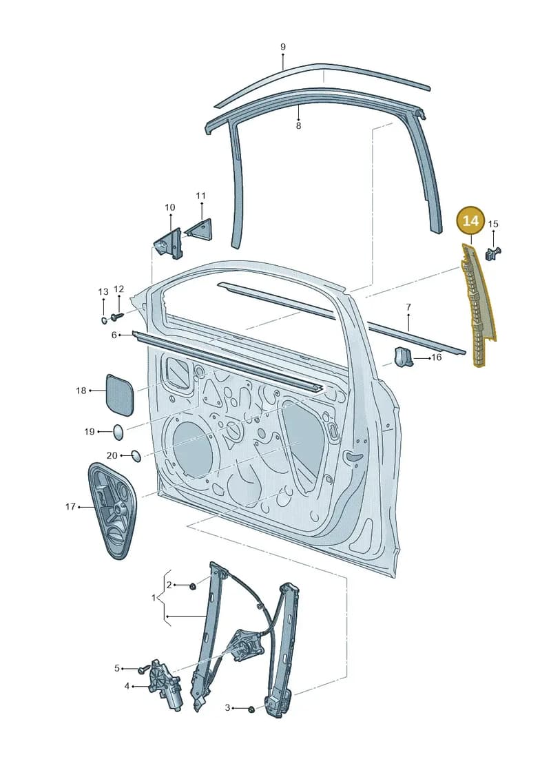 5FA837901D041 — SEAT Leon (2019-) diagram 5fn837060, position 14