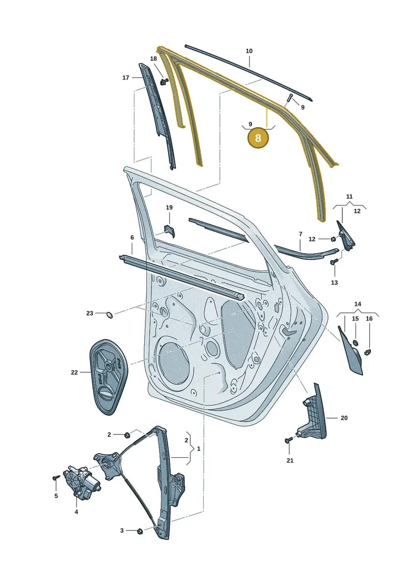 5FA839440D5AP — SEAT Leon (2019-) diagram 5fn839060, position 8