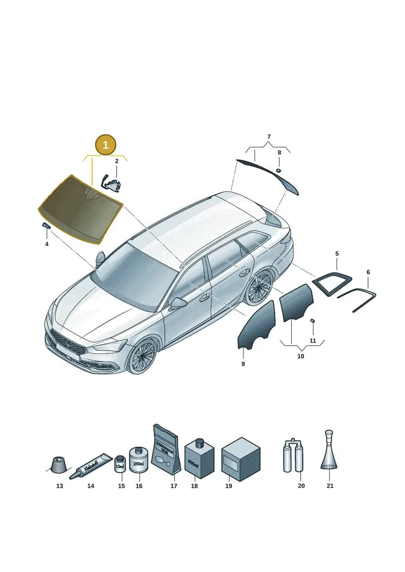 5FA845011AMNVB — SEAT Leon (2019-) diagram 5fn845010, position 1
