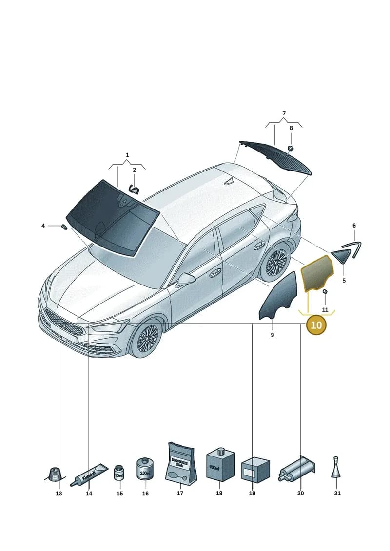 5FA845025C — SEAT Leon (2019-) diagram 5fn845000, position 10