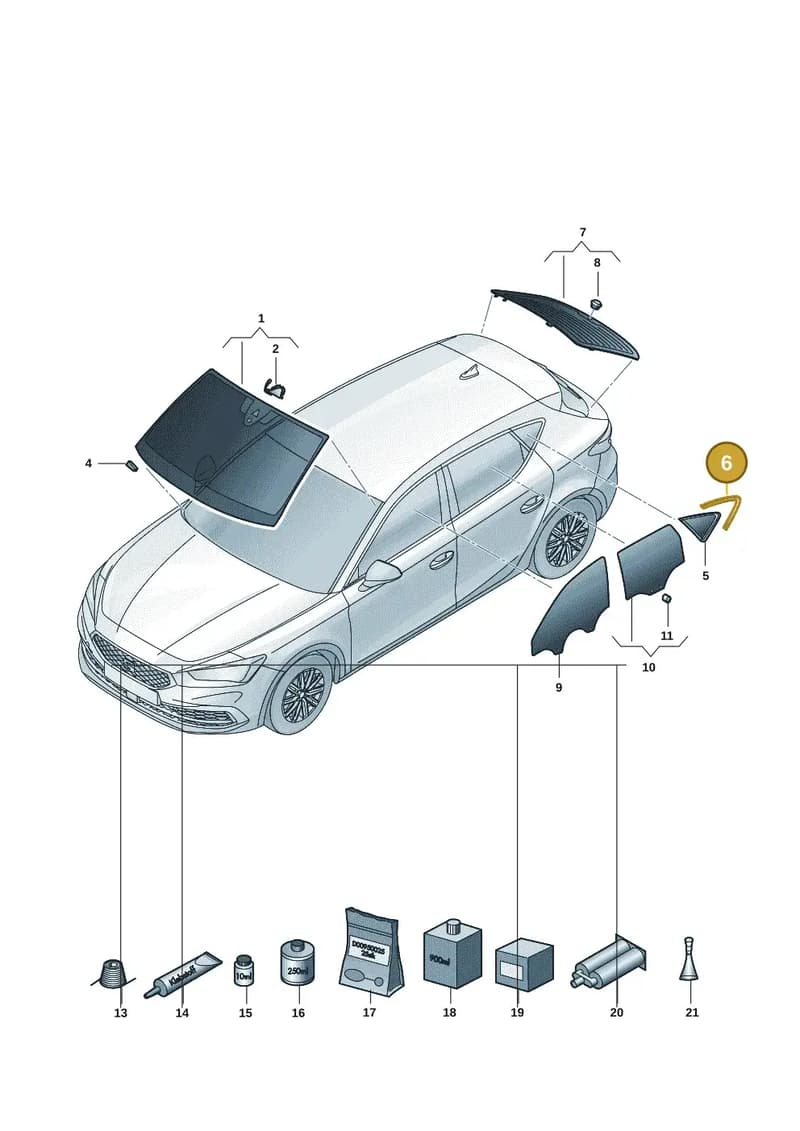 5FA853345G3Q7 — SEAT Leon (2019-) diagram 5fn845000, position 6