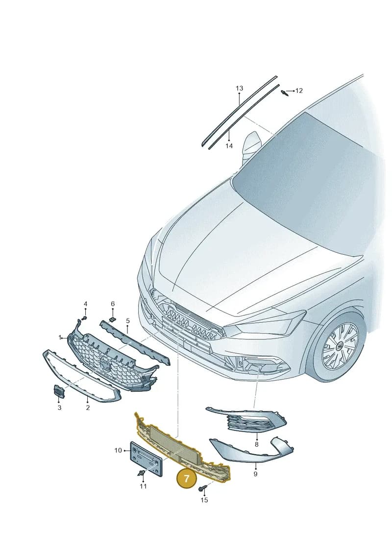 5FA853667A9B9 — SEAT Leon (2019-) diagram 5fn853000, position 7