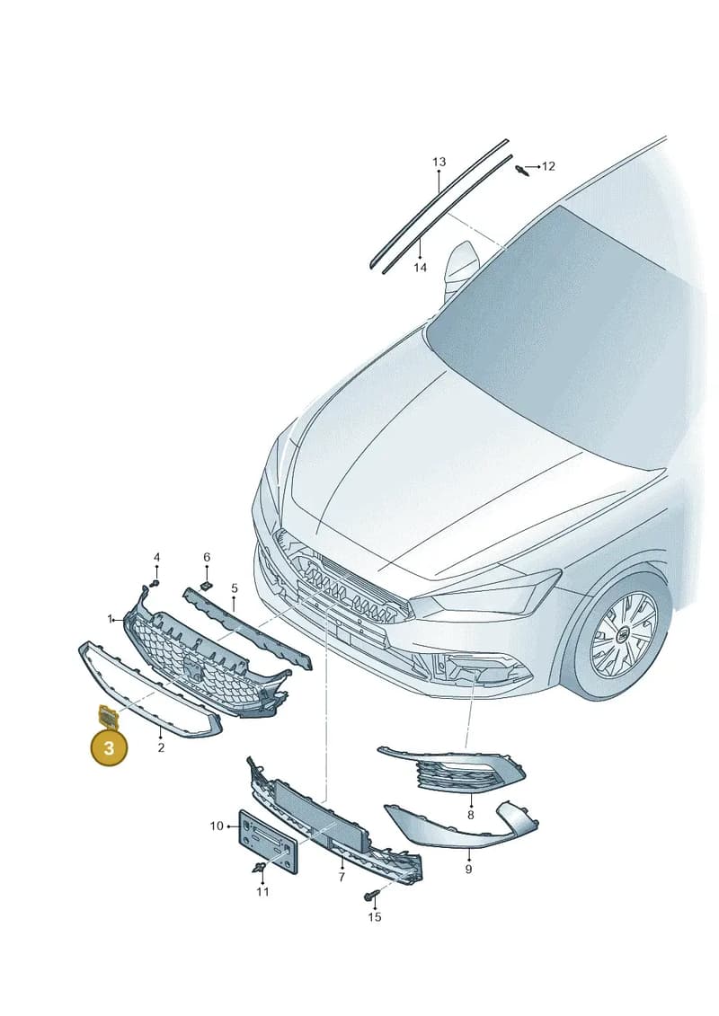 5FA853679ARZH — SEAT Leon (2019-) diagram 5fn853000, position 3