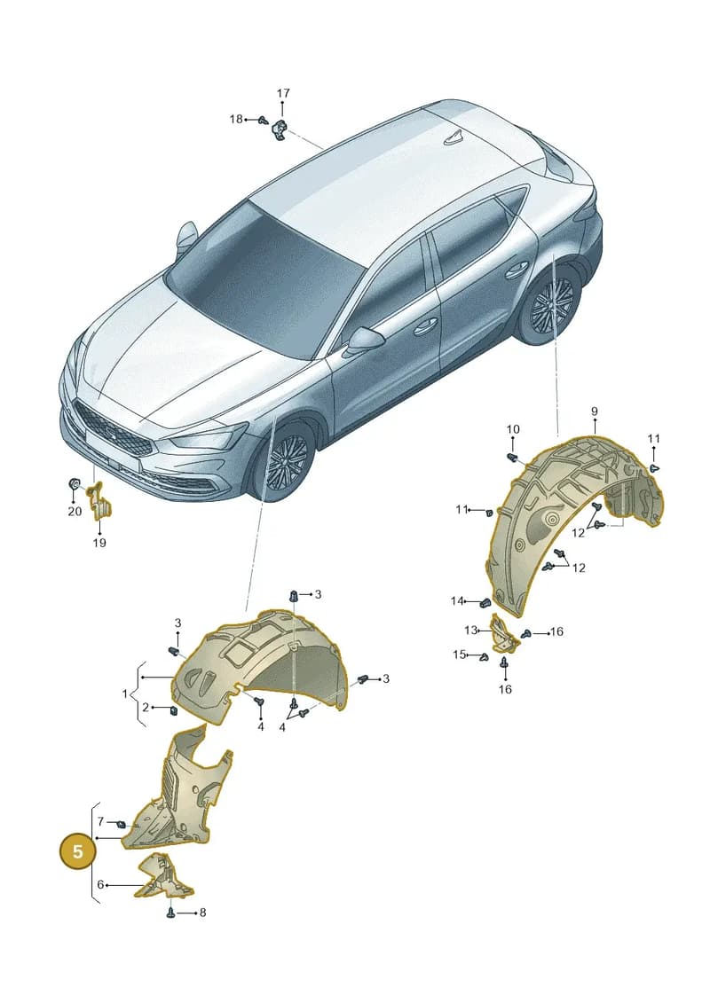 5FA854816AL — SEAT Leon (2019-) diagram 5fn821050, position 5