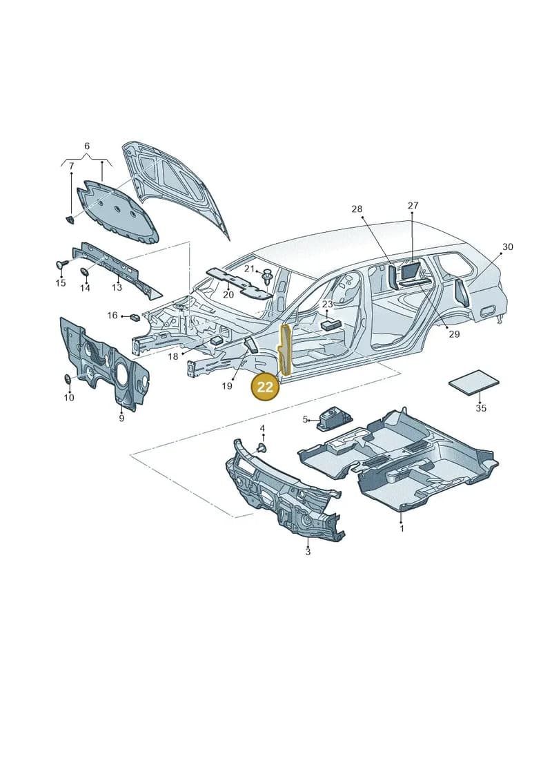 5FA864235 — SEAT Leon (2019-) diagram 763863200, position 22