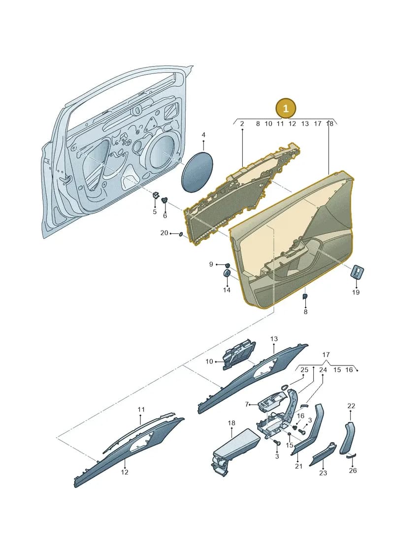 5FA867012LUTV — SEAT Leon (2019-) diagram 5fn867000, position 1