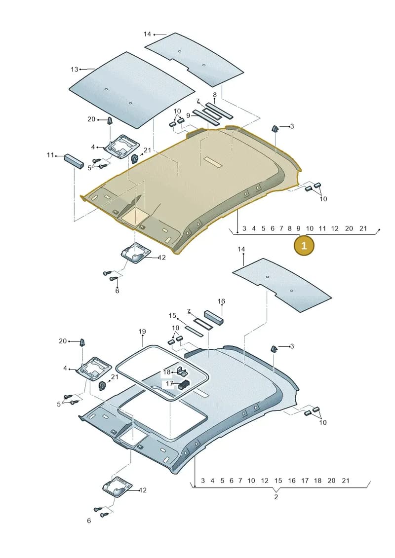 5FA867501HIK9 — SEAT Leon (2019-) diagram 5fn867055, position 1
