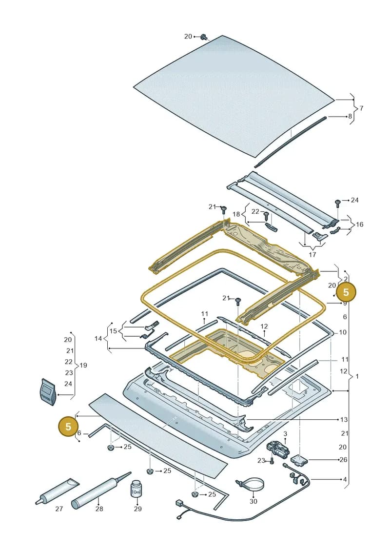 5FA877055A9B9 — SEAT Leon (2019-) diagram 835877000, position 5