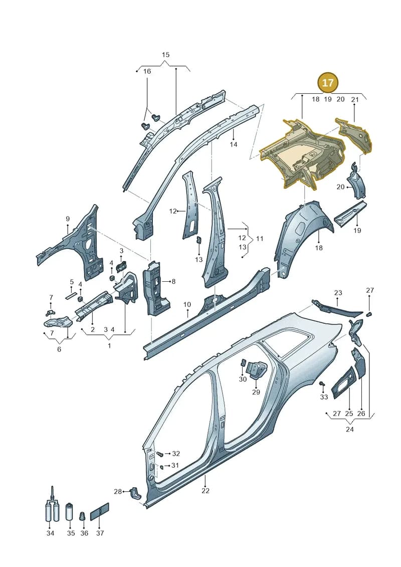 5FE809401A — SEAT Leon (2019-) diagram 5fn809010, position 17