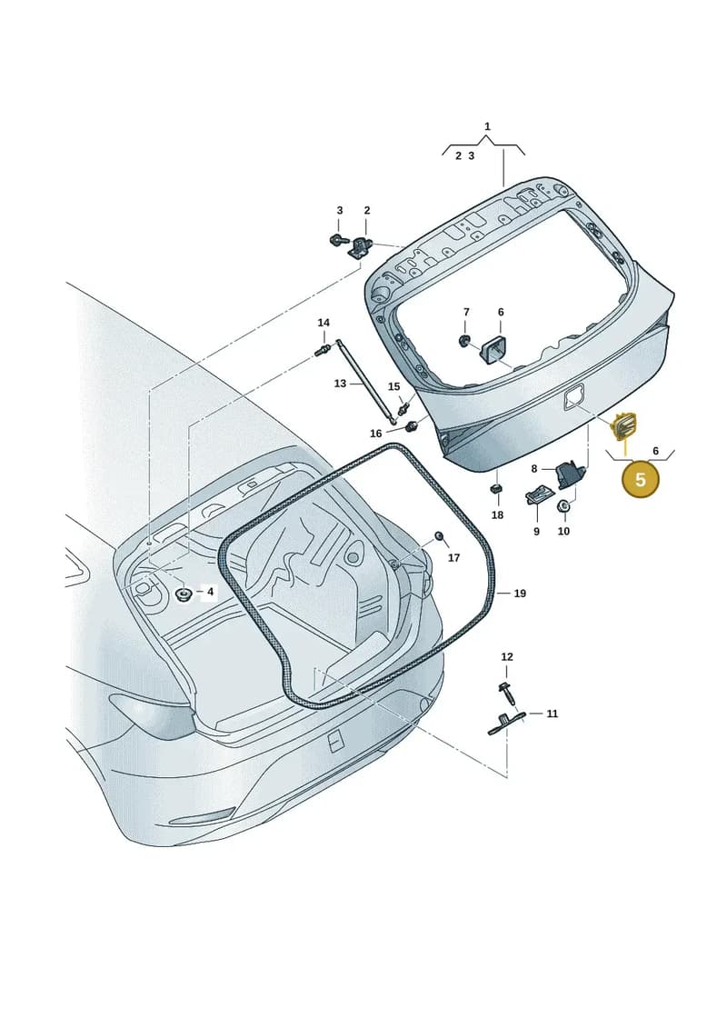 5FE827565CRZH — SEAT Leon (2019-) diagram 5fn827000, position 5