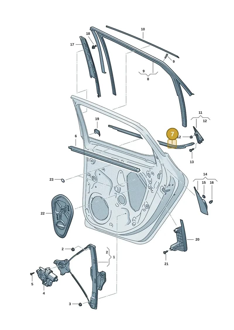 5FE8394775AP — SEAT Leon (2019-) diagram 5fn839060, position 7