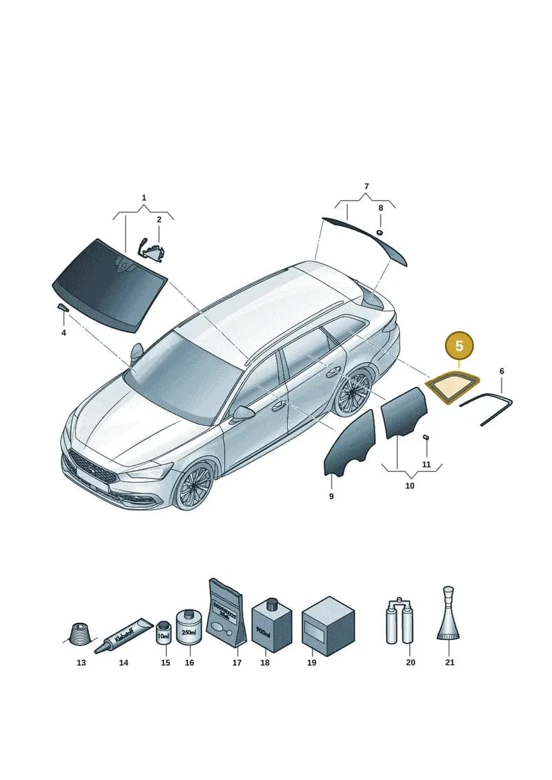 5FE845300AGNVB — SEAT Leon (2019-) diagram 5fn845010, position 5