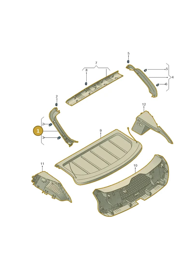 5FE867601F4PK — SEAT Leon (2019-) diagram 5fn867090, position 1