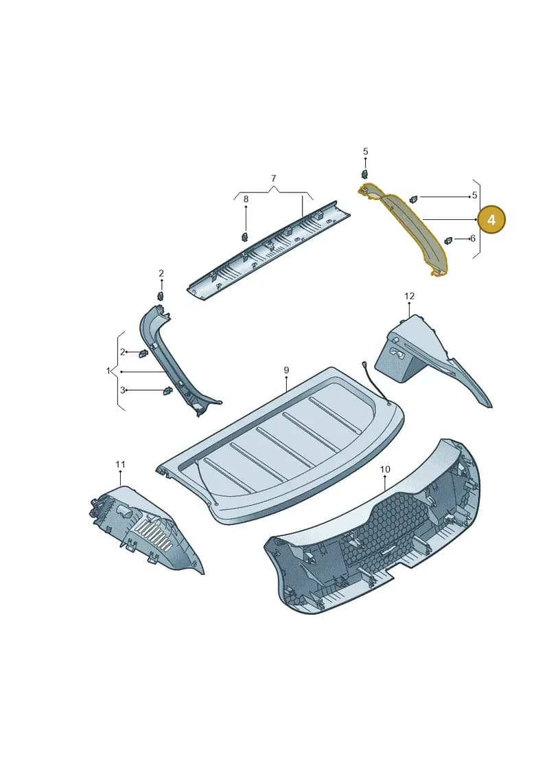 5FE8677044PK — SEAT Leon (2019-) diagram 5fn867090, position 4