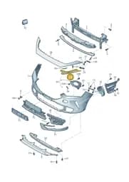 5FF8070569B9 SEAT Bracket (Satin Black 9B9)