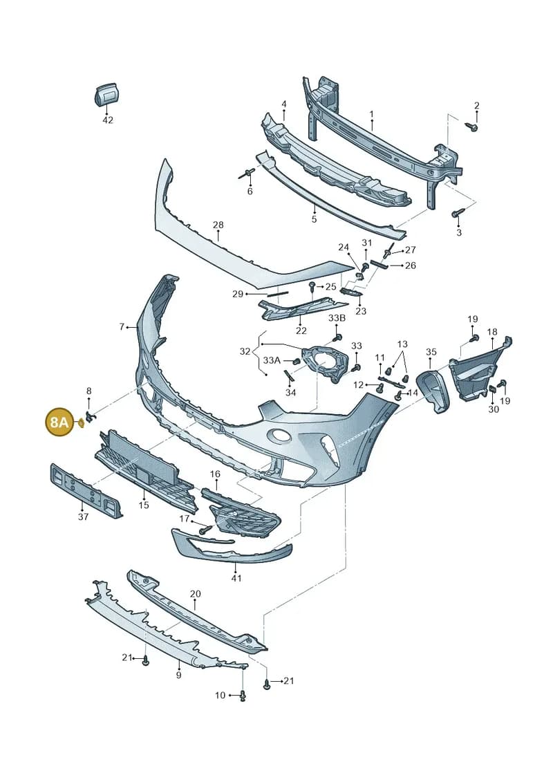 5FF807242C041 — SEAT CUPRA Formentor (2020-) diagram 5ff807000, position 8A